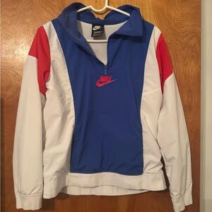 Nike Blue and Red Windbreaker Jacket